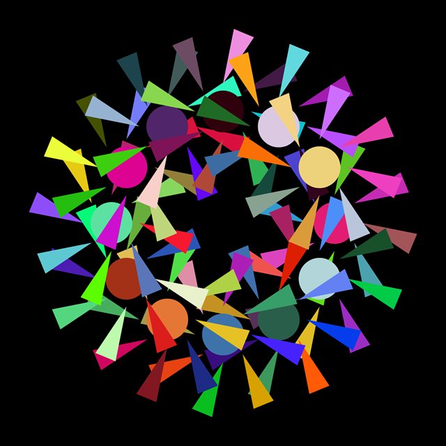The author’s chosen image: scattered shapes of coloured paper on black.